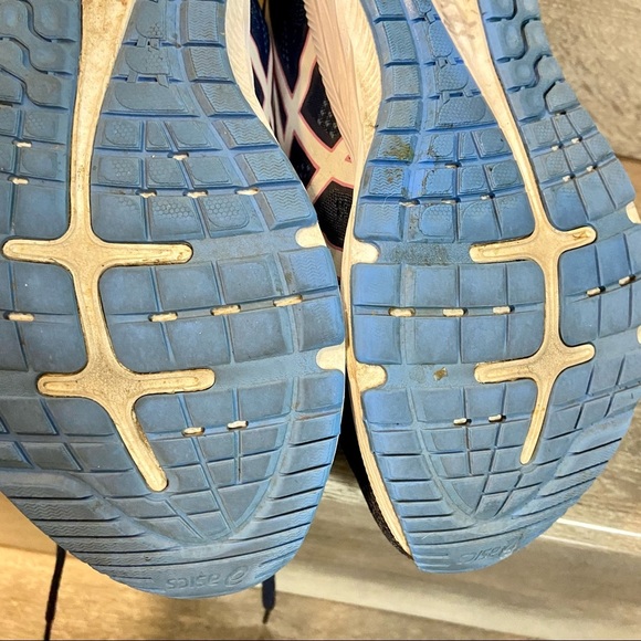 Asics Women Gel-Excite 7 Running Shoes Amplifoam LaceUp Blue/White/Pink 1012A875 - Picture 12 of 12